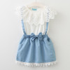 2018 New girls cute dress,white princess belt lace dress sleeveless cotton summer dress lovely baby girls clothes 3-7 Years