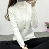 2018 new fashion Women white Lapel turtleneck sweater female basic knitted shirt Twist thick slim long sleeve pullover sweater