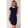2018 New Fashion Women Office Dark blue Shirt Dress Vestidos Summer Turn-down Collar Short Sleeve Straight Slim Party Mini dress 2018 New Fashion Women Office Dark blue Shirt Dress Vestidos Summer Turn-down Collar Short Sleeve Straight Slim Party Mini dress
