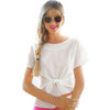 2018 New Fashion Women Bowknot Blouses O-Neck Short Sleeve Sexy Shirt Chiffon Casual Top Blusas Rose Blue White Plus Size S-XXXL