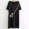 2018 New Fashion T Shirt Women T-Shirt Large Size Summer Simple Camera Printed Long Section of Female Tshirt Large Size