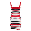 2018 New Fashion Stripe Dresses Sleeveless Women Striped Party Knitted Dress Casual Vestidos Robe Femme
