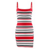 2018 New Fashion Stripe Dresses Sleeveless Women Striped Party Knitted Dress Casual Vestidos Robe Femme