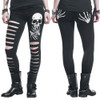 2018 New Fashion Skull Printed Hollow Hole Women Leggings Woman Pants high quality