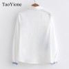 2018 New Europe Women Tops Shirt Cotton Floral Blouse Print Shirt Long Sleeve Casual Tops Shirt Women tops blouses Office Shirts