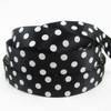 David accessories 1"(25mm) glitter dot satin ribbon printed polyester ribbon 5 yards, DIY handmade materials,5Y44263