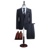 DAROuomo Mens Suit Slim Fit Casual One Button Grid Blazer Side Vent Jacket and Pant for Wedding Party