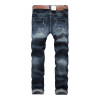 Dark Color Italian Designer Men Jeans Dsel Brand Ripped Jeans For Men Washed Distressed Straight Fit Jeans Home,Size 29-40 988-1