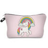 DAOXI Cosmetic Bags 3D Printing Unicorn Rainbow Women Makeup Organizer for Travelling With zipper 10052