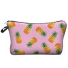 DAOXI 3D Pineapple Printing Cosmetic Bags with Zipper Makeup Organizer Necessaries for Women Travelling