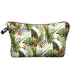 DAOXI 3D Leaf and Flower Printing Portable Large Cosmetic Bag Storage Women for Traveling Makeup Necessaries