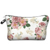 DAOXI 3D Leaf and Flower Printing Portable Large Cosmetic Bag Storage Women for Traveling Makeup Necessaries