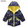 DANMOKE Fashion Patchwork Boys Jacket Outwear Warm hooded Winter jackets for boy Girls coat Children Winter Clothing Boys Coat