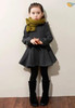 Danmoke 2017 Winter Girls Dress Thicken Girls Warm Velvet A Letter Dress Kids Cute Bow Dress