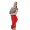 Danjeaner Women Knitted Elastic High Waist Pencil Skirts Fashion Vintage Split Bodycon Knee-length Midi Skirts Saia Femininas Danjeaner Women Knitted Elastic High Waist Pencil Skirts Fashion Vintage Split Bodycon Knee-length Midi Skirts Saia Femininas