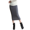 Danjeaner 2017 Autumn Winter Women Slim Split Long Skirts High Waist Knitted Cotton Pencil Skirts Super Elastic Maxi Skirts