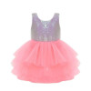 Kids Baby Flower Girls Bow Sequins Tulle Tutu Dress Princess Party Wedding Gown Dresses