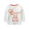 KIDLOVE Little Boys T-shirt Crew Neck Long Sleeve Cartoon Dinosaur Printing Soft Cotton Bottoming Shirt for Children Tops ZK30
