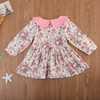 Kid Infant Baby Girl Dress Princess Peter pan Collar Long Sleeve floral baby girl Dresses Toddler newborn baby girl Outfit Dress