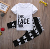 Kid Cross Clothing Sets Toddler Kids Baby boy Summer Outfits Sports Clothes Letter T-shirt Tops+Harem Pants 2pcs Set