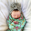 Kid Boy Girl Indian Style Stretchy Solid Turban Hat Hair Head Wrap Cap HATYS0048