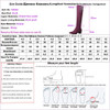Kickway Women Winter Boots Stretch Slim Over Knee Boots With Fur Black Thigh High Boots Shoes Woman Round Toe crystal boots shoe