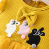 Baby Girl Clothes Rabbit Bow Ball Newborn Dress for Girls Long Sleeve Clothing Tutu Baby Party Clothes For Children Vestidos