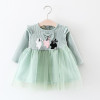 Baby Girl Clothes Rabbit Bow Ball Newborn Dress for Girls Long Sleeve Clothing Tutu Baby Party Clothes For Children Vestidos