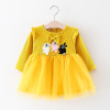 Baby Girl Clothes Rabbit Bow Ball Newborn Dress for Girls Long Sleeve Clothing Tutu Baby Party Clothes For Children Vestidos