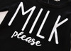 Baby girl clothes 2017 baby romper kids clothing milk printed t-shirt+pants cotton newborn baby boy clothing