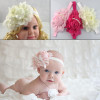 Baby Flower Headband White pearl Solid Color Girl Children Infant Baby Hairband Hair Accessories For Girls Princess Hairband