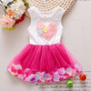 Baby Dress Promotion Knee-length Beach Floral 2017 New Summer Fashion Colorful Mini Dress Love Petal Princess Baby Clothes Girl