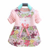 Baby Dress Girl 2017 Autumn New kids clothes Spring Girls long-sleeved 1 year birthday infant clothing baby Clothes A168