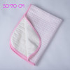 Baby Diaper Changing Mats 4 Layers Natural Colored Cotton Portable Nappy Changing Cover TPU Waterproof Washable Crib Change Pad