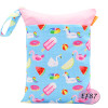 Baby Diaper Bag Printed Double Zippered Wet/Dry Bag Waterproof Wet Cloth Diaper Backpack Waterproof Reusable Land Diapers Bags