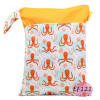 Baby Diaper Bag Printed Double Zippered Wet/Dry Bag Waterproof Wet Cloth Diaper Backpack Waterproof Reusable Land Diapers Bags