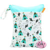 Baby Diaper Bag Printed Double Zippered Wet/Dry Bag Waterproof Wet Cloth Diaper Backpack Waterproof Reusable Land Diapers Bags