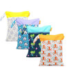 Baby Diaper Bag Printed Double Zippered Wet/Dry Bag Waterproof Wet Cloth Diaper Backpack Waterproof Reusable Land Diapers Bags