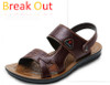 In stock!Men Slippers Fashion Sandals PU Leather Sandals Summer style casual shoe High Quality Sandals For Man free shipping