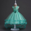 In Stock Royal Blue High Low Flower Girl Dresses 3-16Y First Holy Communion Dresses for Girls Tulle Beautiful vestido daminha
