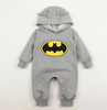 Pudcoco Winter Newborn Baby Boy Girls 2017 Sweater Batman Hoodies Romper Jumpsuit Gray or Black Hooded Autumn Warm 0-24M SS