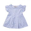 pudcoco summer pullover fashion striped new Cute Newborn Baby Kid Girl Striped Dress Ruffled Short Sleeve Infant 0-24M
