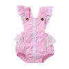 Pudcoco Sleeveless Cotton Pink Cute Newborn Baby Girl Lace Floral Romper Outfits Sunsuit Clothes 0-24M