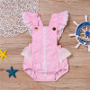 Pudcoco Sleeveless Cotton Pink Cute Newborn Baby Girl Lace Floral Romper Outfits Sunsuit Clothes 0-24M