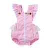 Pudcoco Sleeveless Cotton Pink Cute Newborn Baby Girl Lace Floral Romper Outfits Sunsuit Clothes 0-24M