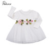 Pudcoco Cute Kids Baby Girls Outfits Long Sleeve Floral Princess Dress Pageant Casual Fashion Baby Girls Tulle Dress