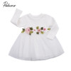 Pudcoco Cute Kids Baby Girls Outfits Long Sleeve Floral Princess Dress Pageant Casual Fashion Baby Girls Tulle Dress