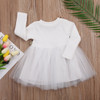 Pudcoco Cute Kids Baby Girls Outfits Long Sleeve Floral Princess Dress Pageant Casual Fashion Baby Girls Tulle Dress