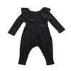 Pudcoco Children Baby Romper Clothes Newborn Infant Baby Boy Girl Black Solid Romper Jumpsuit Baby Sleepsuit Outfits