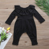 Pudcoco Children Baby Romper Clothes Newborn Infant Baby Boy Girl Black Solid Romper Jumpsuit Baby Sleepsuit Outfits